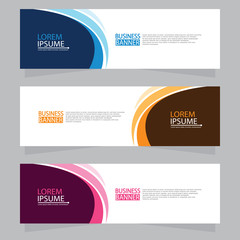 Vector abstract design web banner template. Web Design Elements - Header Design. Abstract geometric web banner template on grey background.Modern banner.