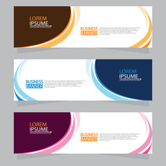 Vector abstract design web banner template. Web Design Elements - Header Design. Abstract geometric web banner template on grey background.Modern banner.