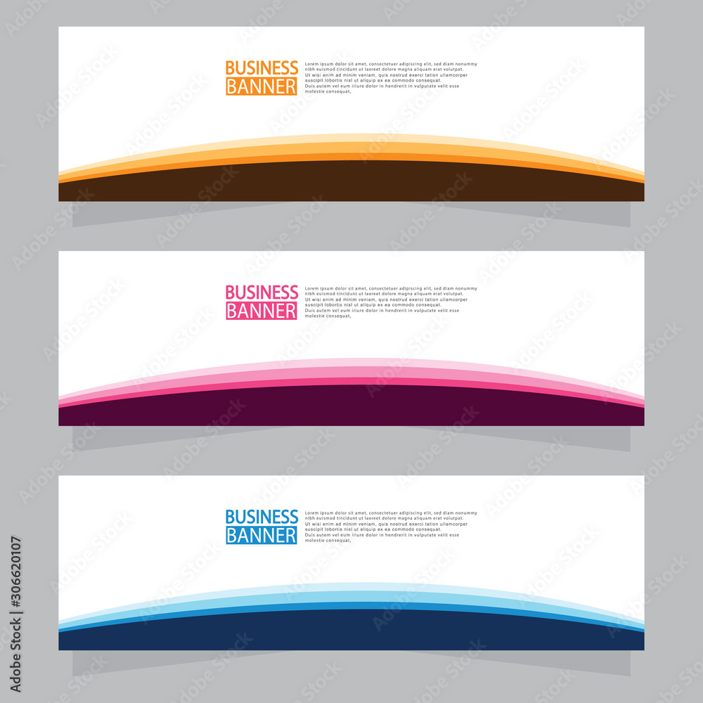 Wall mural vector abstract design web banner template. web design elements - header design. abstract geometric 