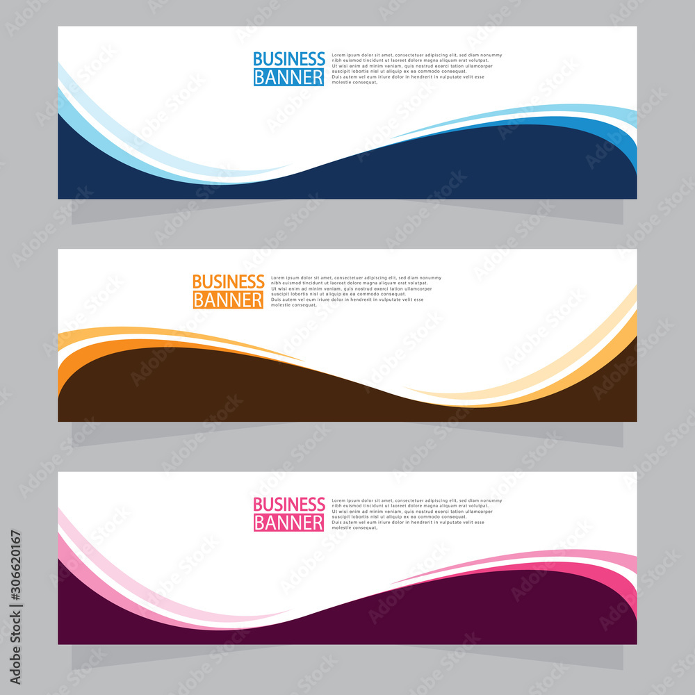 Wall mural vector abstract design web banner template. web design elements - header design. abstract geometric 