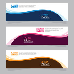 Vector abstract design web banner template. Web Design Elements - Header Design. Abstract geometric web banner template on grey background.Modern banner.