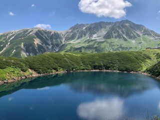 Naklejka na ściany i meble lake in mountains,Mikurigaike