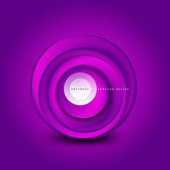 Vector swirl circle banner, 3d style abstract sphere or round shape icon or background templates. Vector Illustration For Wallpaper, Banner, Background, Card, Book Illustration, landing page
