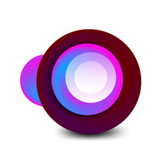 Vector swirl circle banner, 3d style abstract sphere or round shape icon or background templates. Vector Illustration For Wallpaper, Banner, Background, Card, Book Illustration, landing page