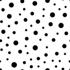 Dots seamless pattern. Monochromatic circles texture background.