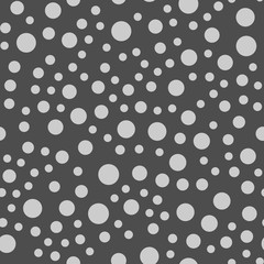 Dots seamless pattern. Monochromatic circles texture background.