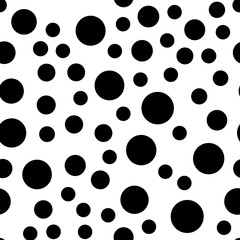 Dots seamless pattern. Monochromatic circles texture background.
