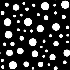 Dots seamless pattern. Monochromatic circles texture background.