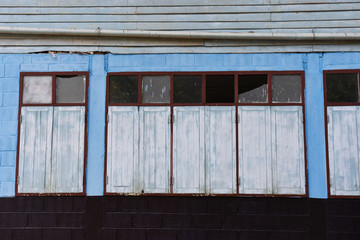 old window of abandon building