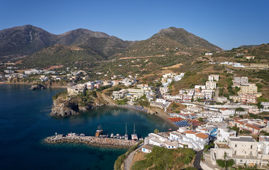 Aerial view of resort village Bali. Crete, Greece.