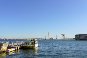 Fototapeta na wymiar 横浜ベイブリッジが見える風景