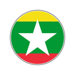 Myanmar flag icon vector design symbol