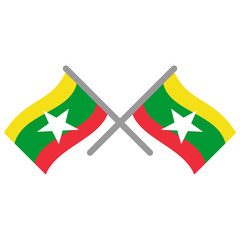 Myanmar flag icon vector design symbol
