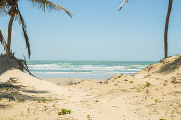 Beautiful view of Mangue Seco in Bahia, small fisherman's beach