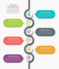Fototapeta premium Business road map timeline infographic icons designed for abstract background template milestone element modern diagram process technology digital marketing data presentation chart Vector illustration