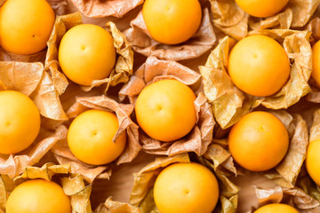 Cape gooseberry, golden berry or physalis, tropical fruit