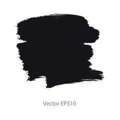 brush strokes watercolor background. Vector black paint