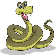 Cute Snake Vector Illustration