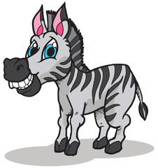 Cute Zebra Vector Illustration