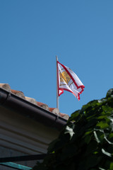 Official flag of Dubrovnik Old Town on the Adriatic Coast, Croatia