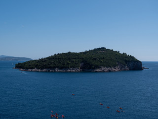 View of Lokrum Island in the Adriatic Sea, Croatia