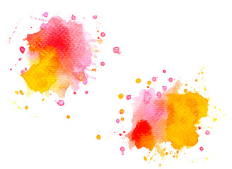 splash colorful on paper abstract watercolor background.