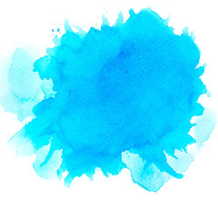 splash paint blue abstract watercolor background.