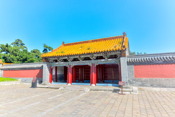 East crossing of zhaoling park, shenyang, liaoning, China; east crossing of Zhao Mausoleum park, shenyang, liaoning, China.