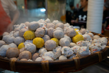 Fish ball,meat ball,pork ball is Traditional food at Jiufen in Taiwan.