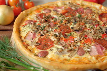 Hot and spicy pizza