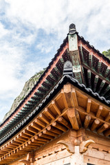 Fototapeta na wymiar A Hanok roof view traditional korea.