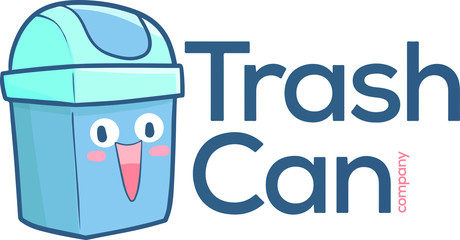 Cute and funny logo for trash can store or company