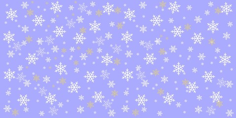 winter background with snowflakes, vector drawing