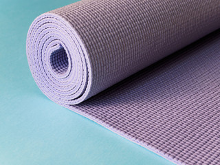 Purple Mat for yoga, fitness or Pilates in the gym