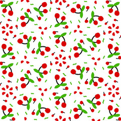 Sweet and Cute Fruits Seamless Pattern Illustration. Can use for print, template, fabric, presentation, textile, banner, poster, wallpaper, poster