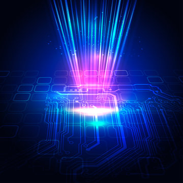 Abstract user HUD interface from glowing futuristic elements. EPS 10.