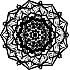 Flower Mandala. Vintage decorative elements. Oriental pattern, vector illustration. Islam, Arabic, Indian, moroccan,spain, turkish, pakistan, chinese, mystic, ottoman motifs. Coloring book page