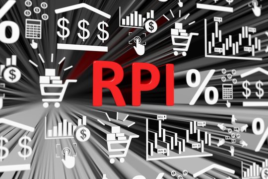 RPI concept blurred background 3d render illustration