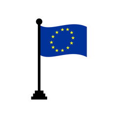 European union flags stand icon vector design symbol