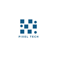 pixel logo design vector