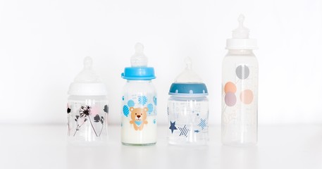baby milk bottle isolated. 