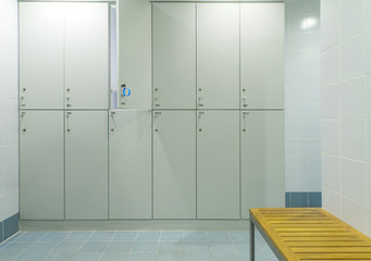 White locker in fitness