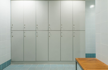 White locker in fitness