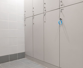 White locker in fitness