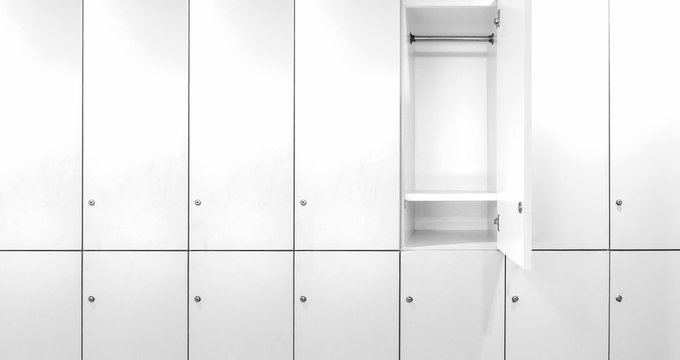 White locker in fitness