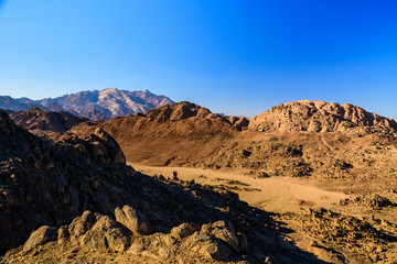 Mountains in arabian desert not far from the Hurghada city, Egypt