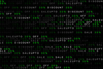 Fototapeta premium Digital background concept of marketing word sale up to, off sale, discount 30% or 30 percent.
