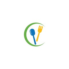 fork and spoon logo vector