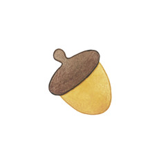 Kids toys illustration. Children's watercolor toys. Cute bauble. Cartoon doll.