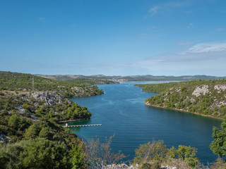 River Krka near Sibenik on the Adriatic Coast, Croatia